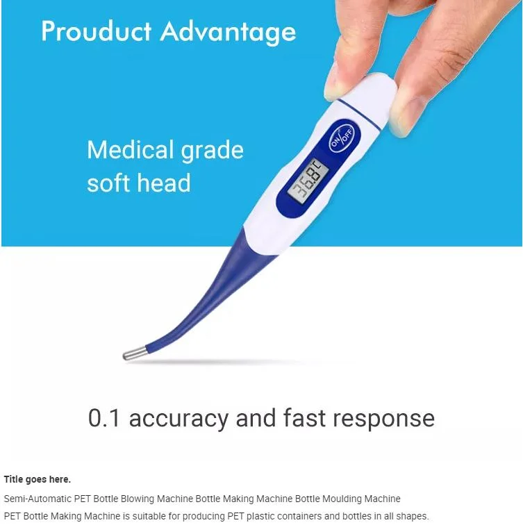 Customized Color and Sharp Cartoon Flexible Oral Waterproof Baby Digital Thermometer