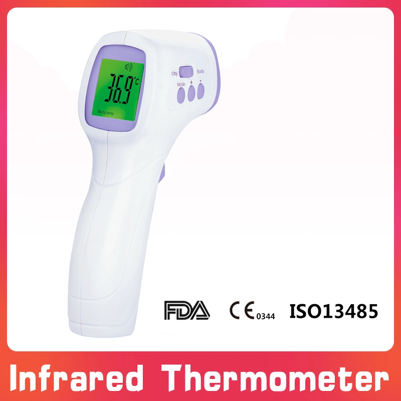CE (MDR) FDA Approved Medical Forehead Three Back Light Non-Contact Infrared Thermometer