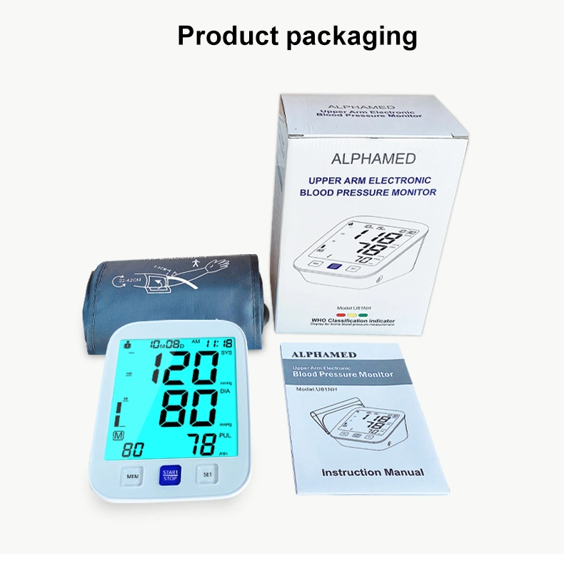 Medical Supply Digital Bp Machine Upper Arm Blood Pressure Monitor with CE/ISO Certificate