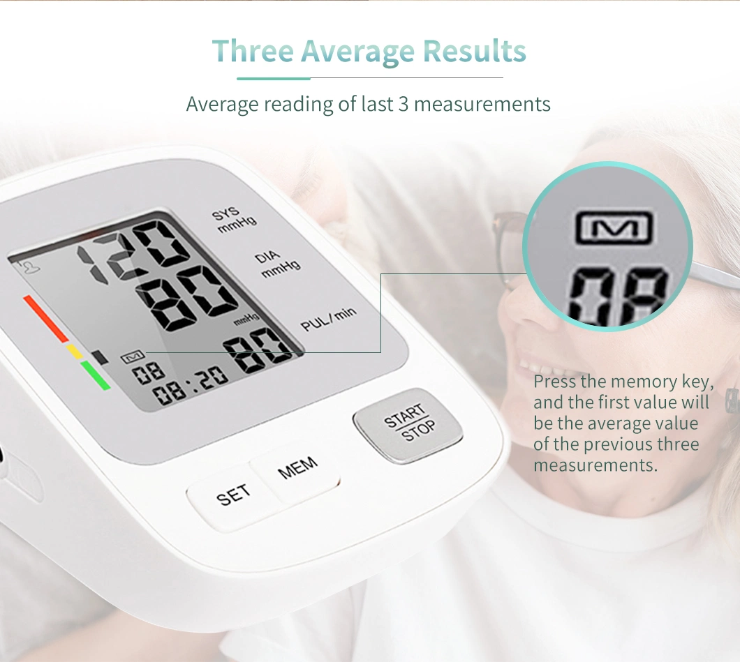 Blood Pressure Monitor ISO CE Approved Digital Upper Arm Home Monitor Electric