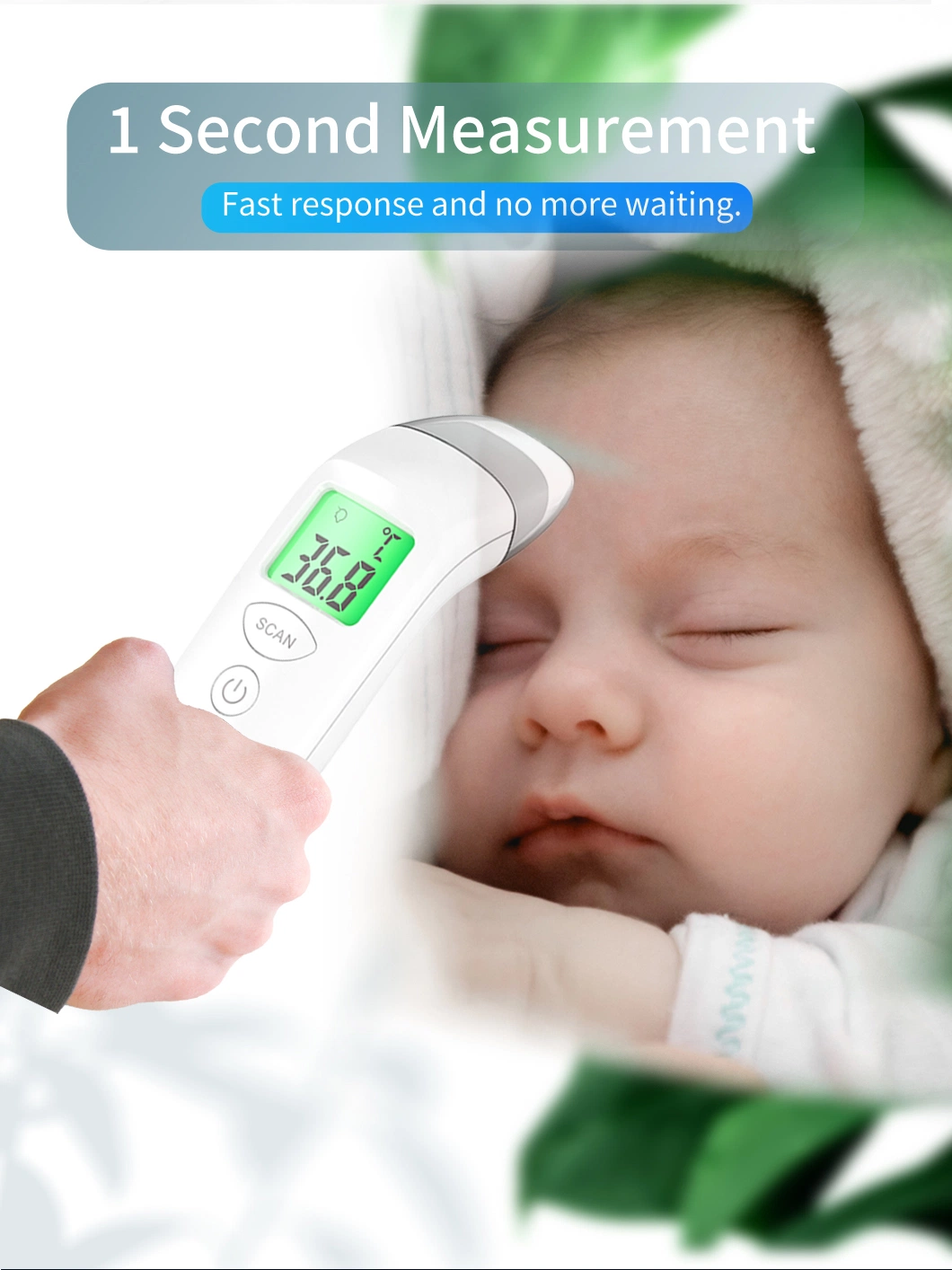 Electronic Thermometers Gun No Touch Infrared Forehead Thermometer