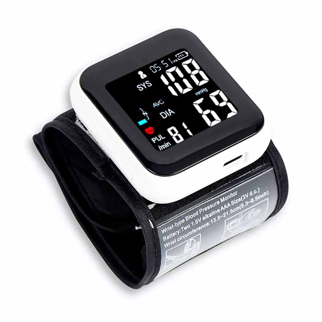 Portable Automatic Blood Pressure Monitor for Home Use, with Adjustable Blood Pressure Wrist Cuff
