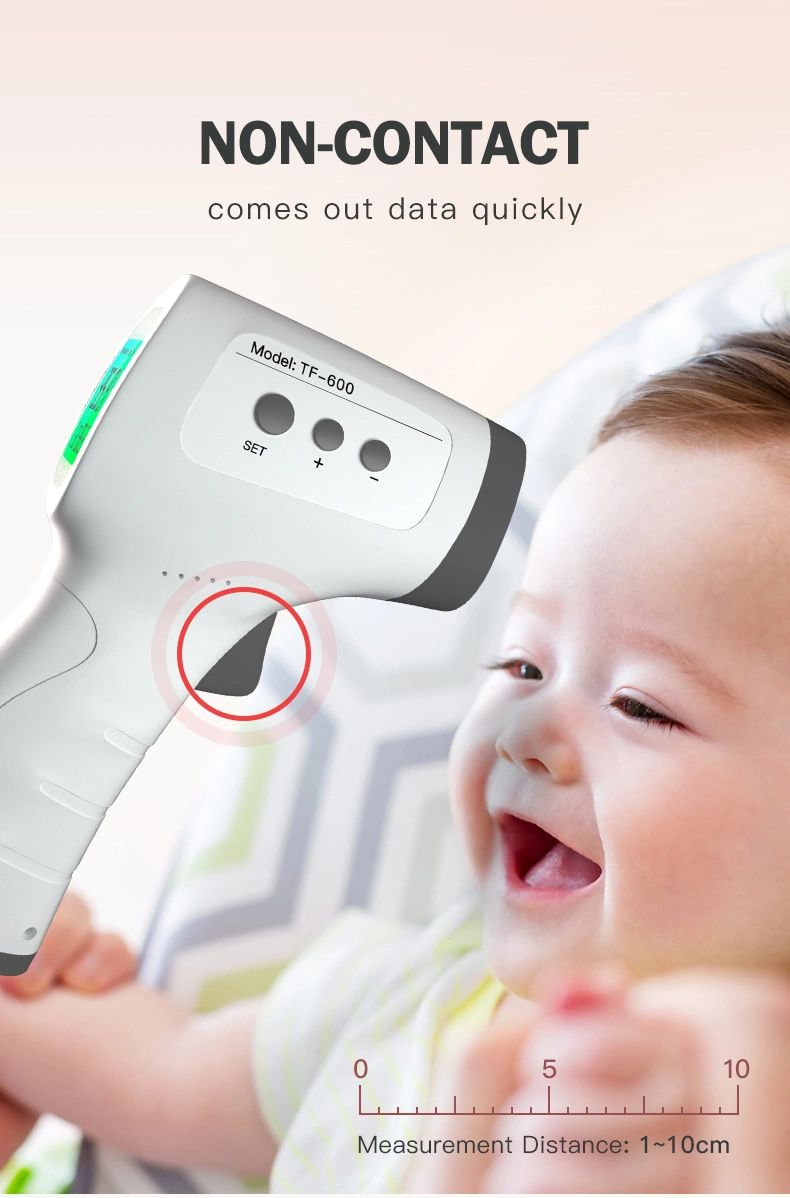 China Manufacturer CE Rohs&prime;s Latest Large Accuracy Temperature Baby Digital Gun-Type Infrared Forehead Thermometer for Children