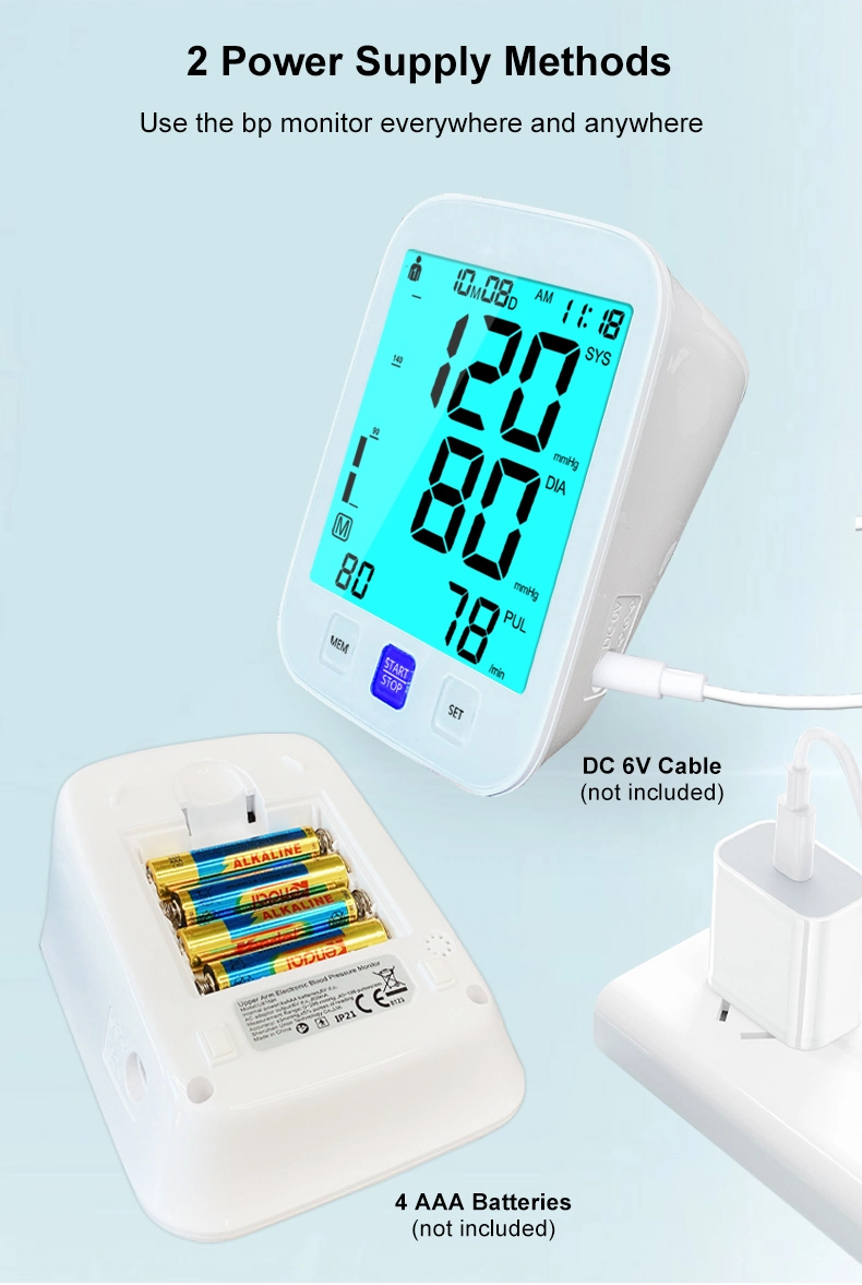 Medical Supply Digital Bp Machine Upper Arm Blood Pressure Monitor with CE/ISO Certificate
