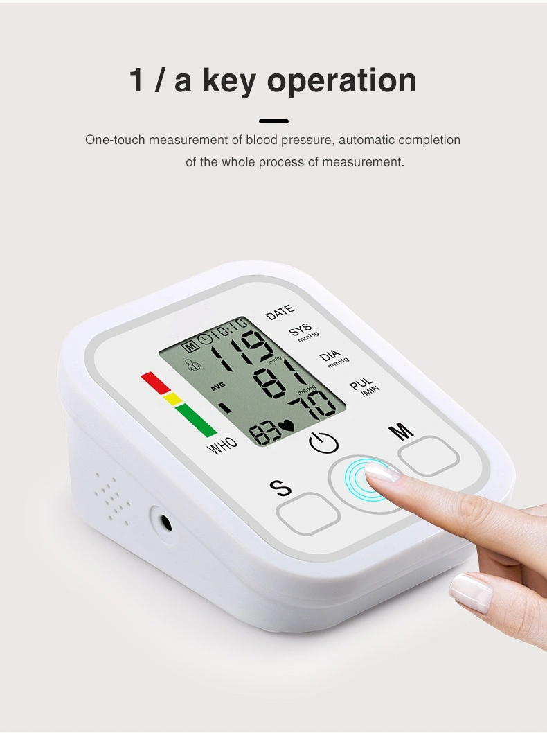 Electronic Sphygmomanometer Portable Arm Blood Pressure Pulse Monitor