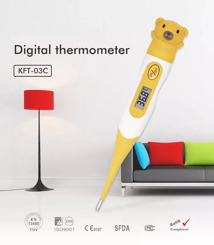 Manufacturer Wholesale Family Home Health Care Baby Digital Thermometer Flexible Soft Animal Panda Cartoon Cute