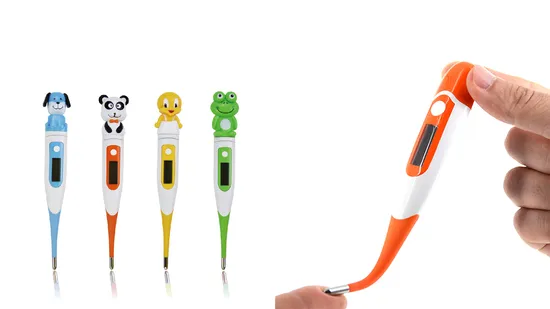 Flexible Tip /Soft Head Digital Thermometers Axillary / Oral Waterproof Digital Thermometer for Home Care