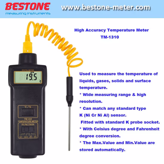 Digital Thermometer, Temperature Meter Tester Liquids, Gases, Solids